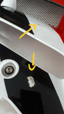 GSX-R 750 SIDE PANELS  RED / WHITE