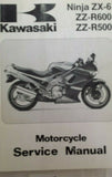 1990 - 1993 NINJA ZX-6 ZZ-R600 ZZ-R500 OEM SERVICE  MANUAL 99924-1128-02