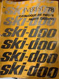 1978 Skidoo Everest Parts Catalog