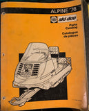 1976 Skidoo Alpine Parts Catalog
